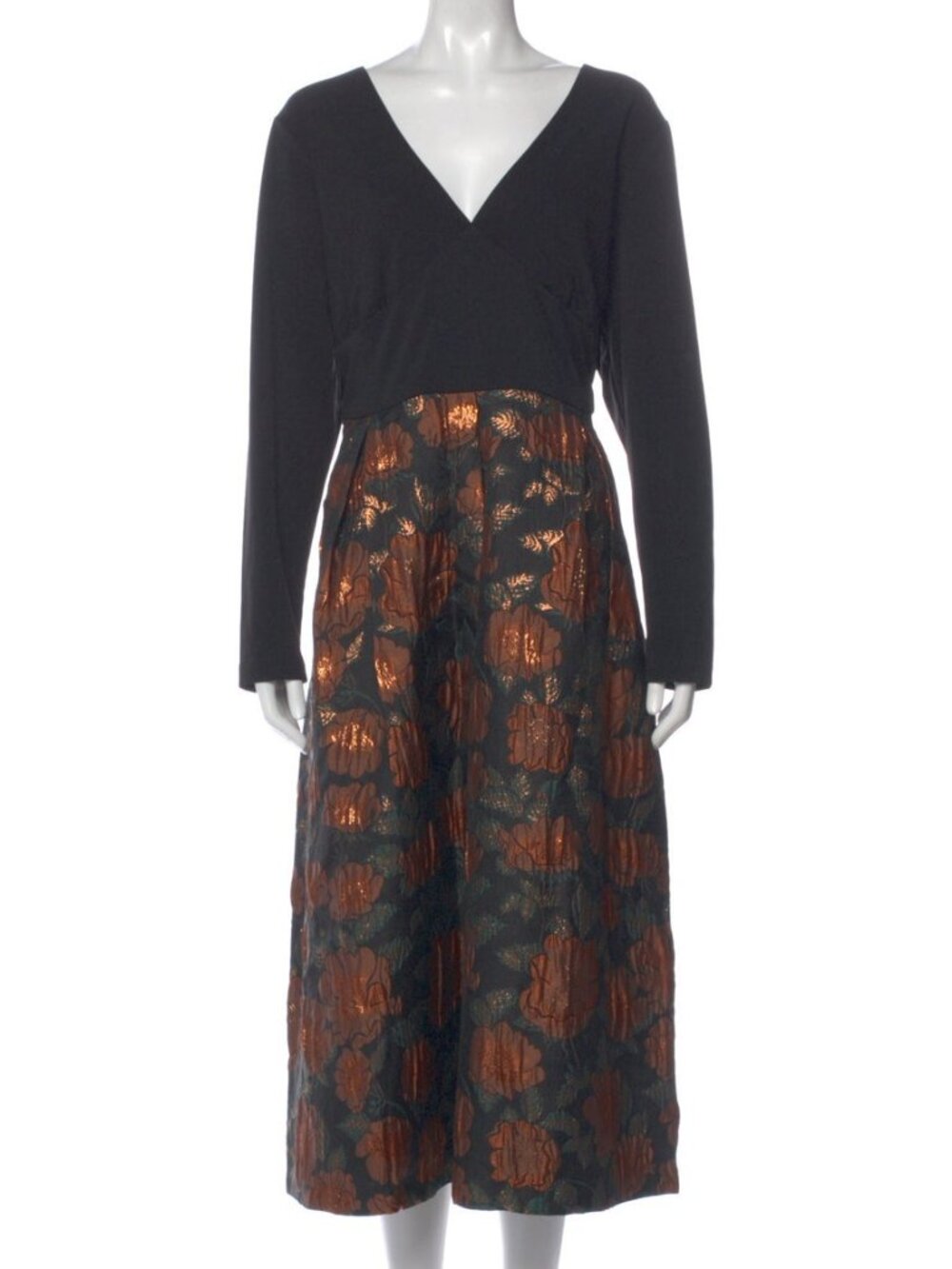 Hutch | Autumn Fall Floral Maxi Luxury Long Sleeved Dress 2x